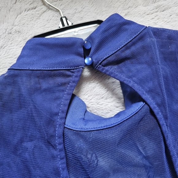 Blue Two-Piece Formal Dress - Picture 5 of 8